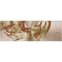 Wide Michelangelo Anatomical Adam desk-mat view: rose-gold circular brush with gold foil patches.