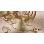 Michelangelo Anatomical Adam desk mat: gold-bronze texture cluster left, open rose-gold brush right.