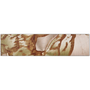Panoramic Michelangelo Anatomical Adam mat: champagne copper swirls over pale concentric brushed metal.