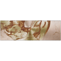 Landscape Michelangelo Anatomical Adam desk mat: gold-bronze oxidation bands on rose-gold radial brush.