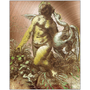 Da Vinci  Lady with a Swan Metal Prints  by Neoclassical Pop Art