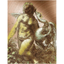 Da Vinci  Lady with a Swan Metal Prints  by Neoclassical Pop Art