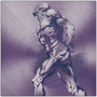 Rubens Anatomical Male Figure Purple Print on Metal by Neoclassical Pop Art