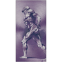 Rubens Anatomical Male Figure Purple Print on Metal by Neoclassical Pop Art