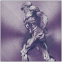 Rubens Anatomical Male Figure Purple Print on Metal by Neoclassical Pop Art