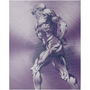 Rubens Anatomical Male Figure Purple Print on Metal by Neoclassical Pop Art