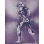 Rubens Anatomical Male Figure Purple Print on Metal by Neoclassical Pop Art