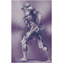 Rubens Anatomical Male Figure Purple Print on Metal by Neoclassical Pop Art