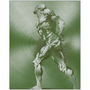 On Sale Rubens Anatomical Male Nude Olive Green Print on Metal by Neoclassical Pop Art