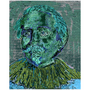 On sale Jacob Jordeans Green Blue Pop Art Self Portrait Acrylic Prints by Neoclassical Pop Art 