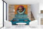 Rubens Clara Serena portrait, Neoclassical Pop Art oil on canvas in a modern living room