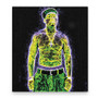 50 Cents Pop Art Portrait yellow green purple black Oil on Canvas painting