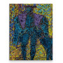 Titian King Charles V Dog in Yelow blue purple Oil On Canvas painting