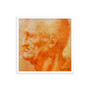 Leonardo Da Vinci Orange Portrait of an Old Man Framed poster by Neoclassical Pop Art 