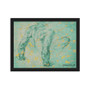 Michelangelo Male Figure in Green Framed Poster Art Prints by Neoclassical Pop Art