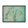 Michelangelo Male Figure in Green Framed Poster Art Prints by Neoclassical Pop Art