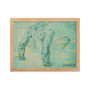 Michelangelo Male Figure in Green Framed Poster Art Prints by Neoclassical Pop Art