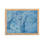Michelangelo Male Figure in light blue wooden Framed Poster Art Prints by Neoclassical Pop Art