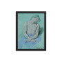 Van Dyck Study for the Figure of Christ turquoise , light blue Framed poster by Neoclassical Pop Art