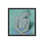 On Sale Van Dyck Study for the Figure of Christ turquoise , light blue Framed poster by Neoclassical Pop Art