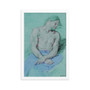 On Sale Van Dyck Study for the Figure of Christ turquoise , light blue Framed poster by Neoclassical Pop Art