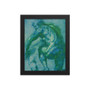Black-framed Rubens poster: teal-lime crouching male anatomy sketch on textured cyan ground.