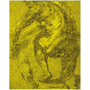 Sir Peter Paul Rubens Yellow Male Figure Kneeling Premium Art Prints by Neoclassical Pop Art