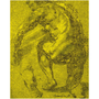 Sir Peter Paul Rubens Yellow Male Figure Kneeling Premium Art Prints by Neoclassical Pop Art