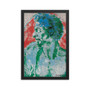 On sale Michelangelo Green Blue red Head of a Man in Profile Framed poster Framed poster by Neoclassical Pop Art