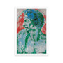 On sale Michelangelo Green Blue red Head of a Man in Profile Framed poster Framed poster by Neoclassical Pop Art