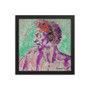 Michelangelo Green purple Red Head of a Man in Profile Framed poster Framed poster by Neoclassical Pop Art