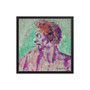 Michelangelo Green purple Red Head of a Man in Profile Framed poster Framed poster by Neoclassical Pop Art