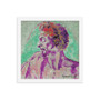 Michelangelo Green purple Red Head of a Man in Profile Framed poster Framed poster by Neoclassical Pop Art