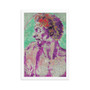 Michelangelo Green purple Red Head of a Man in Profile Framed poster Framed poster by Neoclassical Pop Art