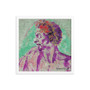 Michelangelo Green purple Red Head of a Man in Profile Framed poster Framed poster by Neoclassical Pop Art