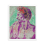 Michelangelo Green purple Red Head of a Man in Profile Framed poster Framed poster by Neoclassical Pop Art