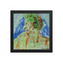 Michelangelo Green Blue Green Blue Head of a Man in Profile Framed poster Framed poster by Neoclassical Pop Art