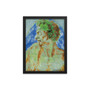 Michelangelo Green Blue Green Blue Head of a Man in Profile Framed poster Framed poster by Neoclassical Pop Art