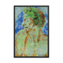 Michelangelo Green Blue Green Blue Head of a Man in Profile Framed poster Framed poster by Neoclassical Pop Art