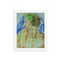 Michelangelo Green Blue Green Blue Head of a Man in Profile Framed poster Framed poster by Neoclassical Pop Art