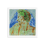 Michelangelo Green Blue Green Blue Head of a Man in Profile Framed poster Framed poster by Neoclassical Pop Art