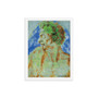 Michelangelo Green Blue Green Blue Head of a Man in Profile Framed poster Framed poster by Neoclassical Pop Art