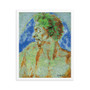 Michelangelo Green Blue Green Blue Head of a Man in Profile Framed poster Framed poster by Neoclassical Pop Art