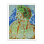 Michelangelo Green Blue Green Blue Head of a Man in Profile Framed poster Framed poster by Neoclassical Pop Art