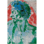 On sale Michelangelo Green Blue red Head of a Man in Profile Fine Art Paper poster by Neoclassical Pop Art