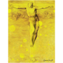 On Sale On Sale Michelangelo  Crucifixion Yellow Fine Art Print by Neoclassical Pop Art