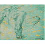 Michelangelo Back Male Figure green yellow Art Prints by Neoclassical Pop Art