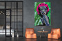 Marylin Monroe Green Pink Blue Self Portrait Oil on Canvas