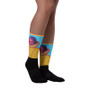 On sale Rubens Infanta Isabella yellow blue pink Black foot artist socks  by Neoclassical Pop art online brand store 