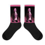 on sale Goya pink & Black collectible Man foot socks by Neoclassical Pop Art online designer brand store 